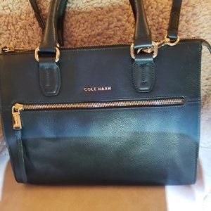 COLE HAAN Satchel w detachable adjustable crossbody shoulder strap